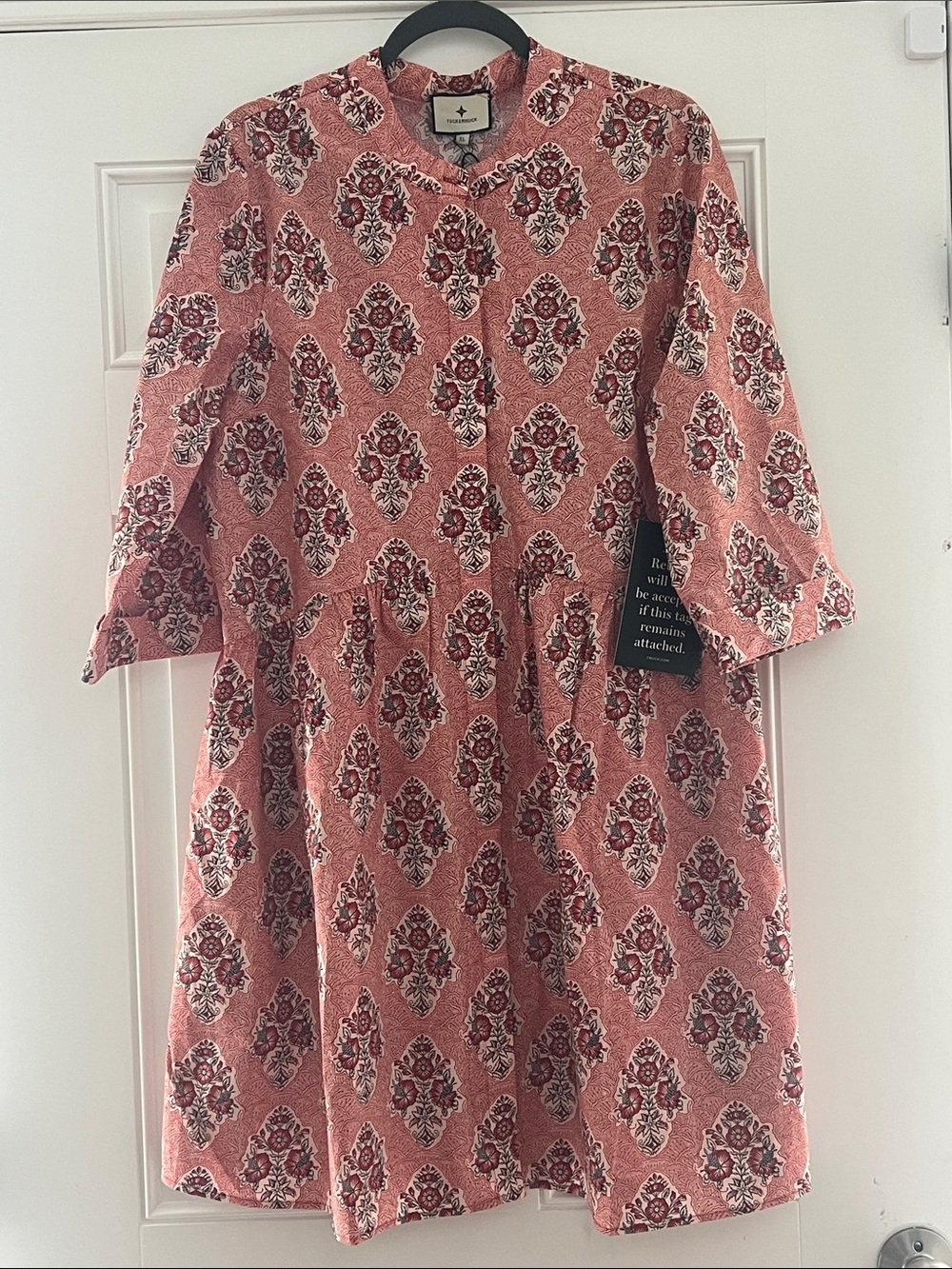 Tuckernuck Pink Floral Medallion Cotton Dress